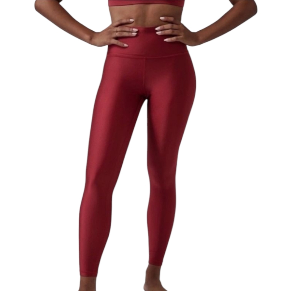 Athleta High-Rise Burgundy Leggings